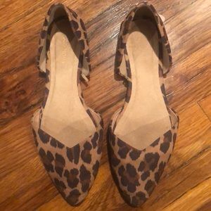 Leopard print flats